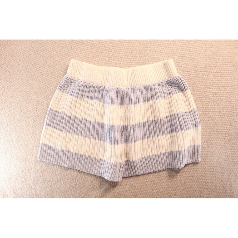 Sincerely Jules Womens Blue White Striped Knit High Waist Shorts Size M ST20195